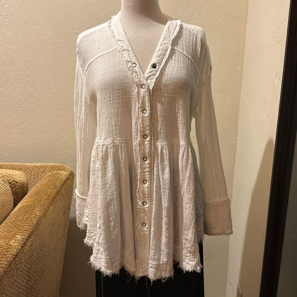 We The Free Cotton Gauze Tunic